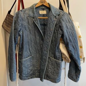 Current/Elliott Quilted Denim Jacket